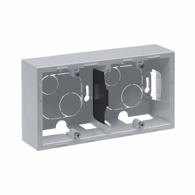 Virštinkinė dėžutė SUNO Legrand 721395 (2 mod., aliuminis) Virštinkinė dėžutė SUNO Legrand 721395 (2 mod., aliuminis)