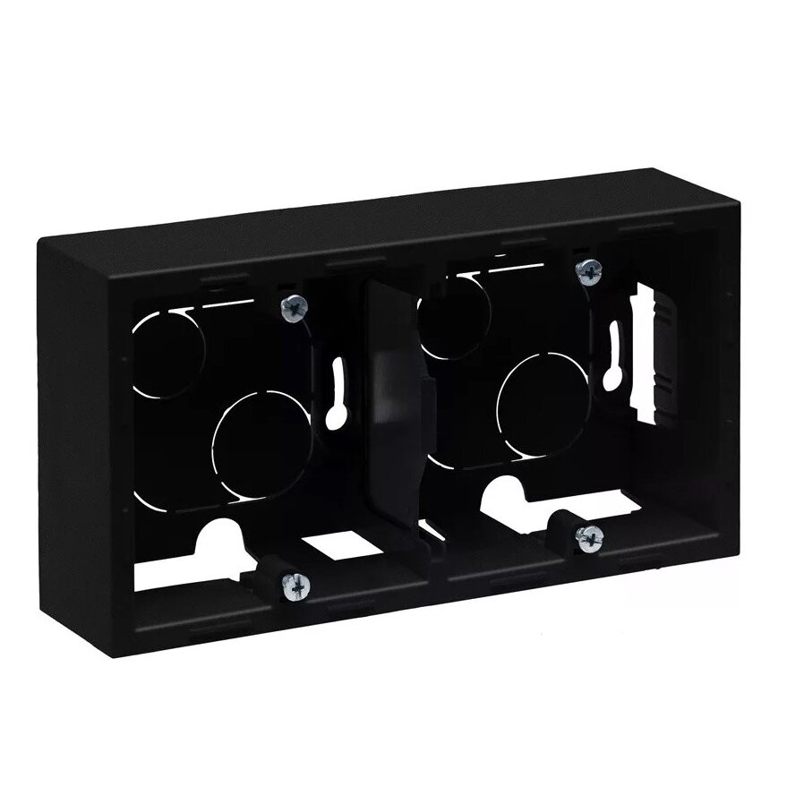 Virštinkinė dėžutė SUNO Legrand 721495 (juoda, 2 mod.) Virštinkinė dėžutė SUNO Legrand 721495 (juoda, 2 mod.)