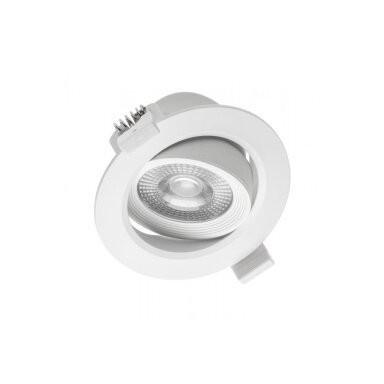 VOLARE recessed ceiling light, round, white, adjustable angle, GTV LD-VLROK0538-CB (white, 5W, 400lm, IP20)