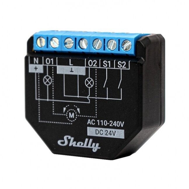 Wi-Fi relay with power measurement function Shelly Plus 2PM (2 channels, 16A, 110-240 VAC, 10A 24 VDC) Wi-Fi relay with power measurement function Shelly Plus 2PM (2 channels, 16A, 110-240 VAC, 10A 24 VDC)